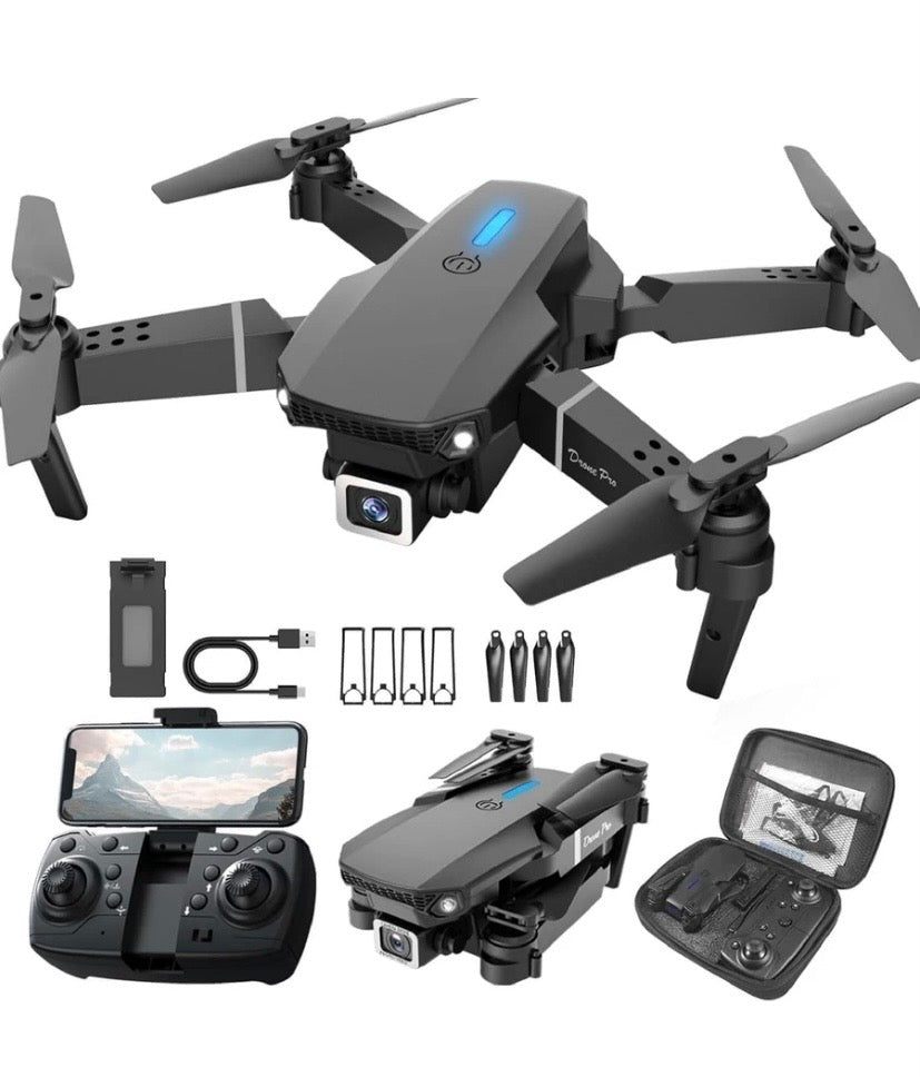 E88 Pro Camera with 4k recording ,WiFi FPV, Brushless Motor, Foldable Drone