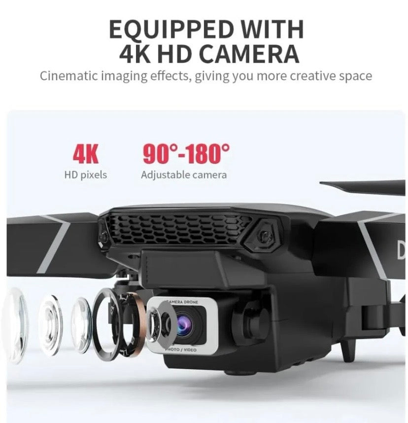 E88 Pro Camera with 4k recording ,WiFi FPV, Brushless Motor, Foldable Drone