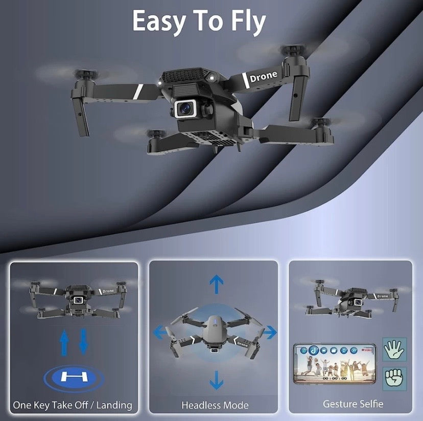 E88 Pro Camera with 4k recording ,WiFi FPV, Brushless Motor, Foldable Drone