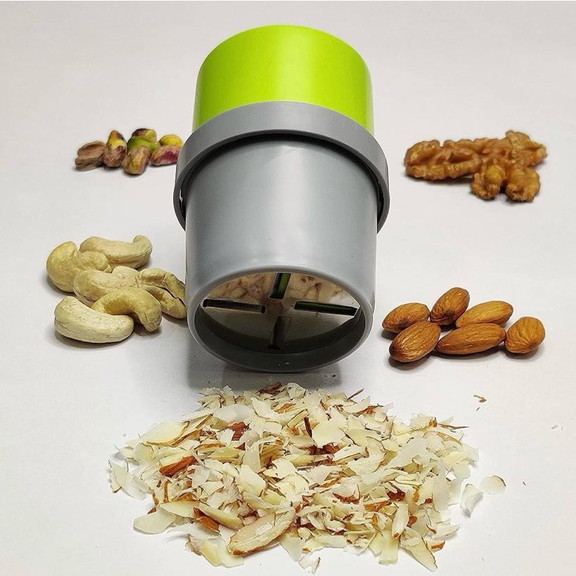 Solitude Dry Fruit Cutter, Slicer, Grinder, Chocolate Cutter and Butter Slicer with 3 in 1 Blade for Almonds, Cashews etc (Stainless Steel)