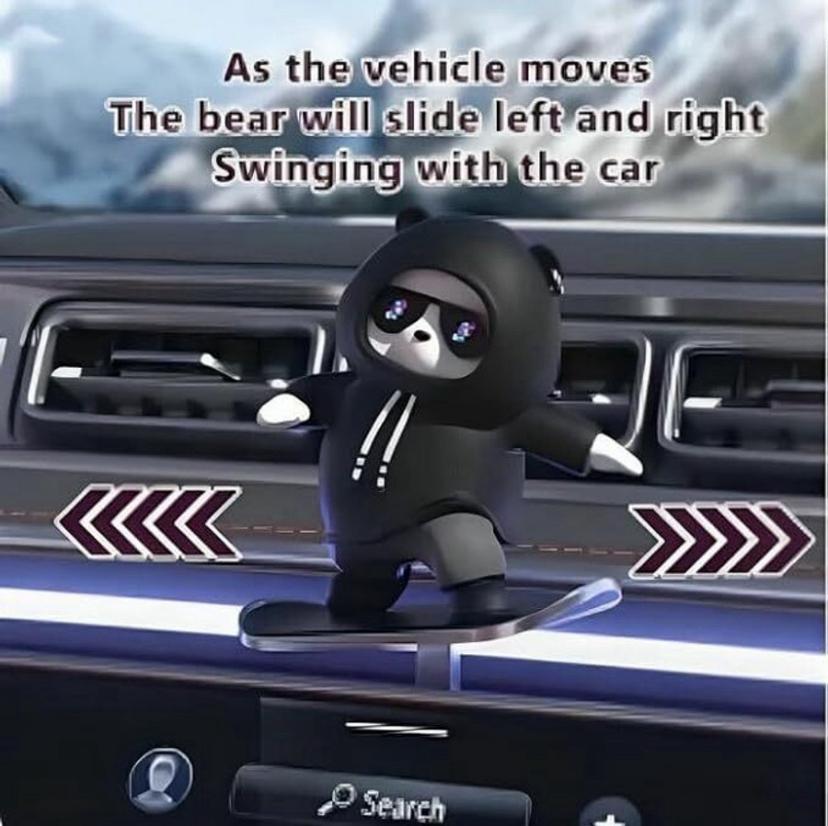Skateboard Panda/Bear Car Dashboard Accessories