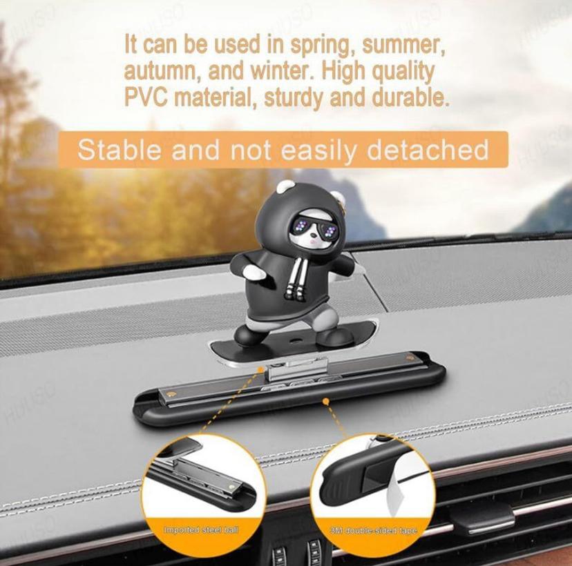 Skateboard Panda/Bear Car Dashboard Accessories
