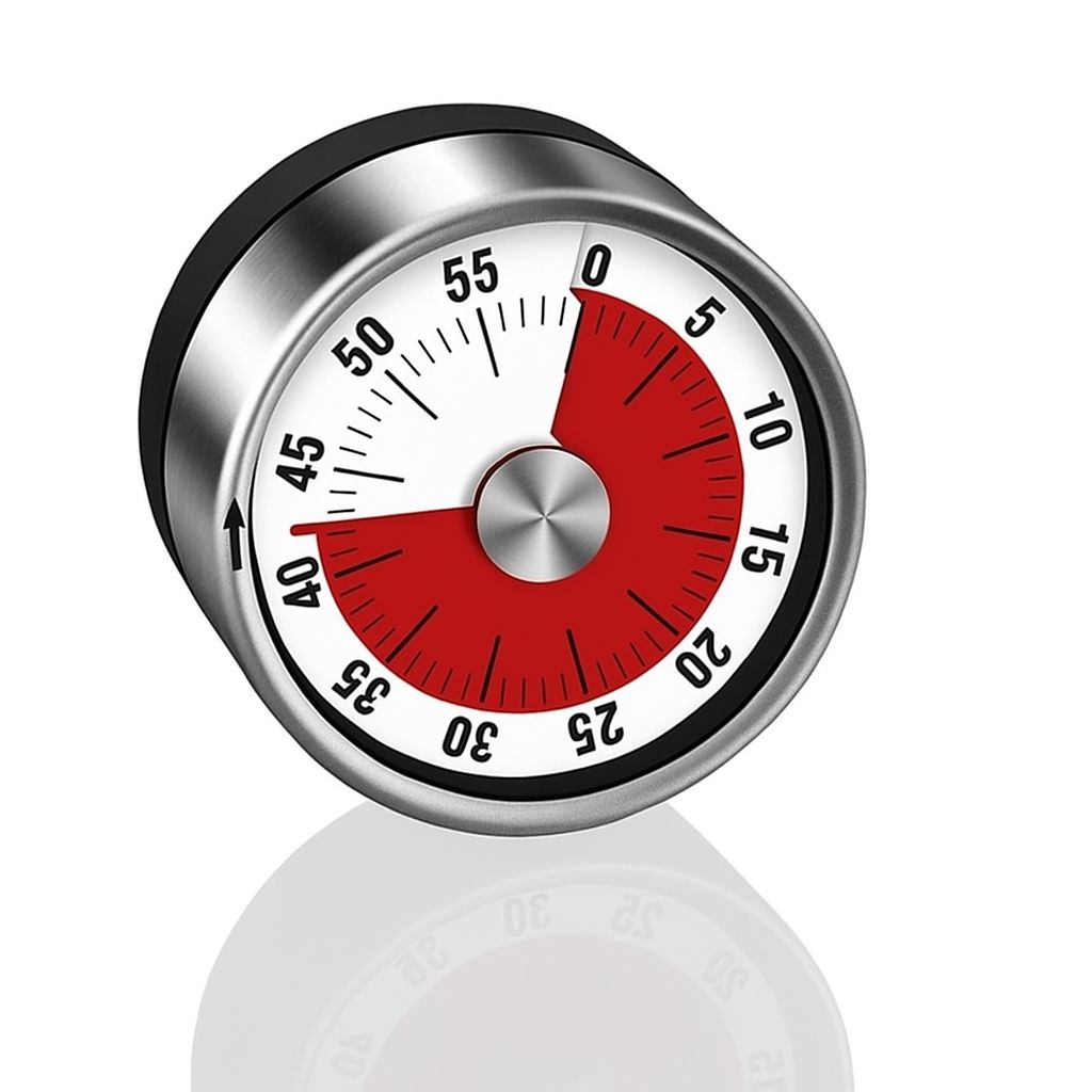 Visual Kitchen Timer for Cooking and Kids with Loud Alarm, Chef Clock, Stainless Steel, Countdown