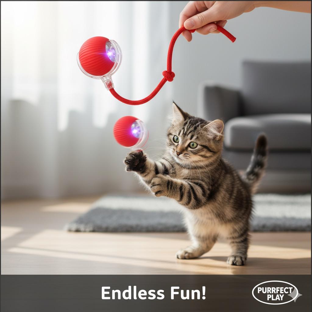 Automatic  cat teaser ball