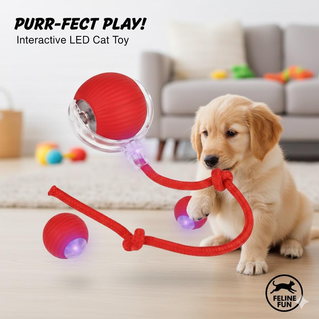 Automatic  cat teaser ball